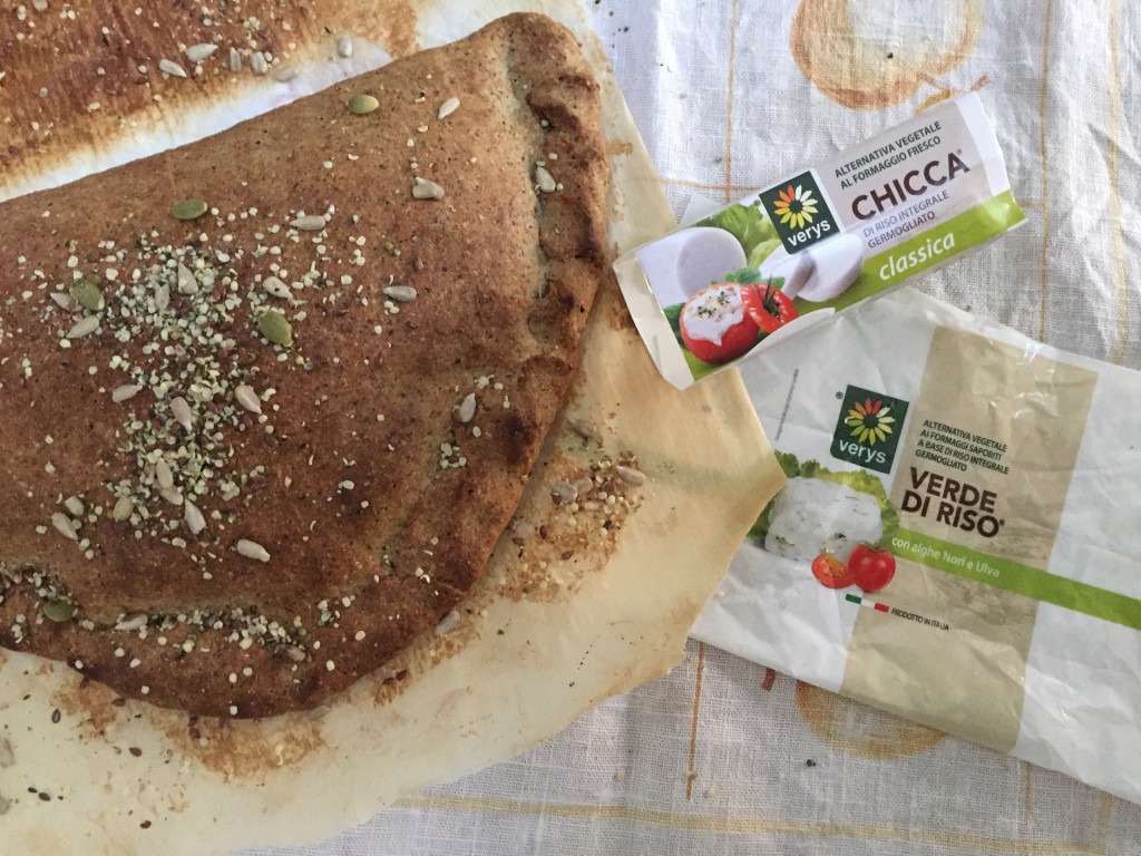 Calzone con chicca e verde di riso