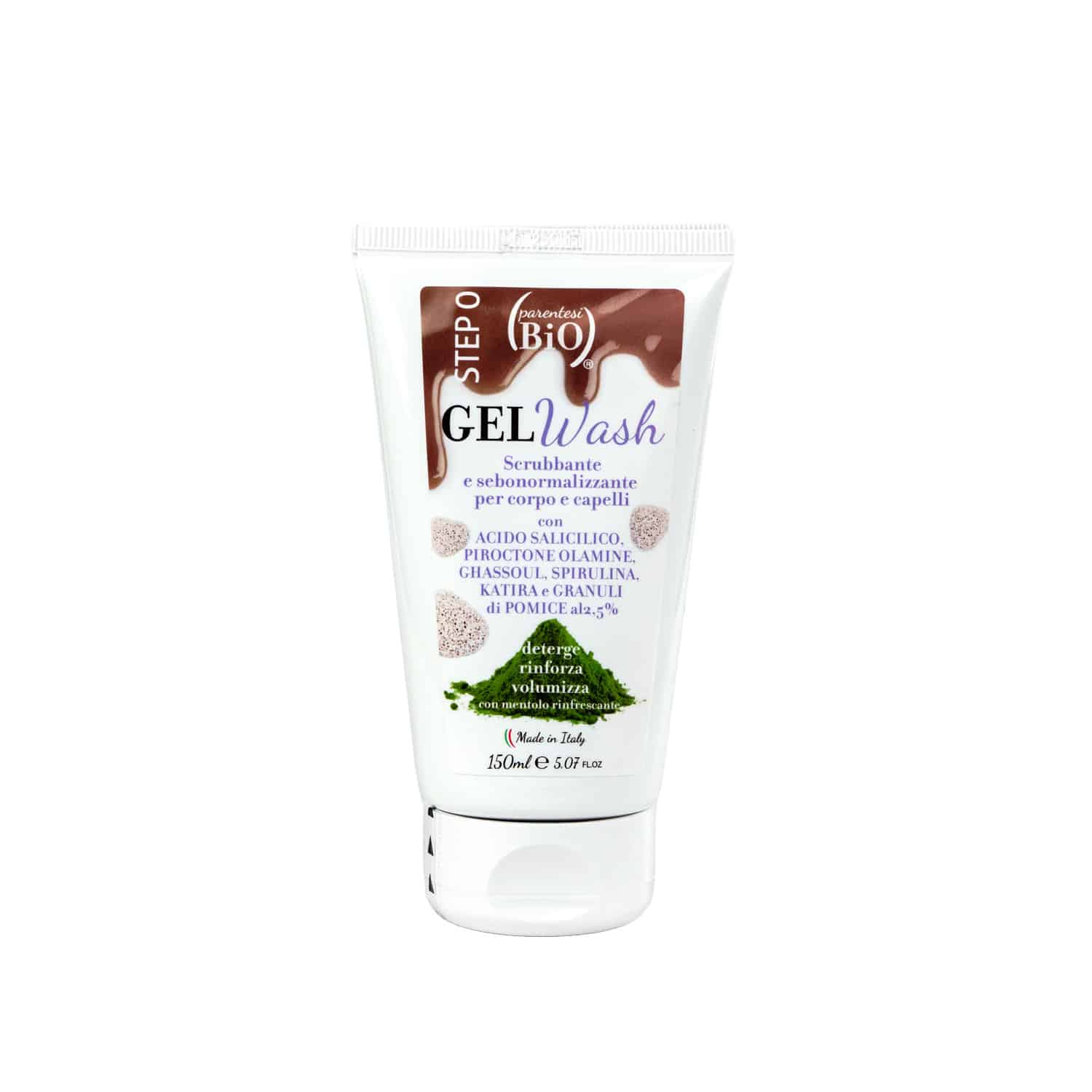 Gel-Wash Rinforzante e Volumizzante con Rassolu (o Ghassoul), Amla, Spirulina e Katira Gel-Wash Rinforzante e Volumizzante con Rassolu (o Ghassoul), Amla, Spirulina e Katira