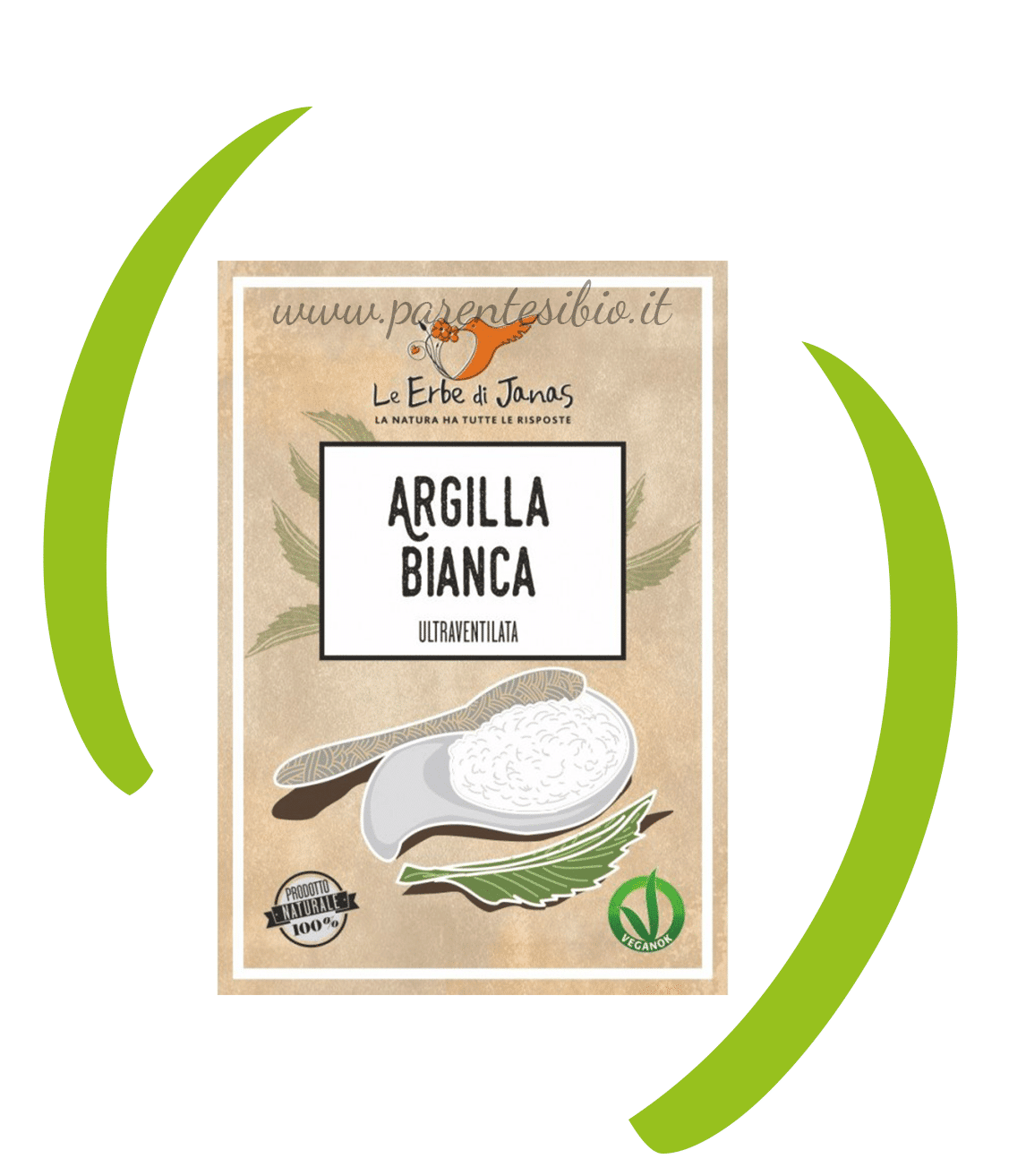 Argilla Bianca 250 gr - Le erbe di Janas